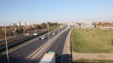 Krasnodar, Rusya Federasyonu - 6 Kasım 2018: Rostov Otoban girişinde Krasnodar için