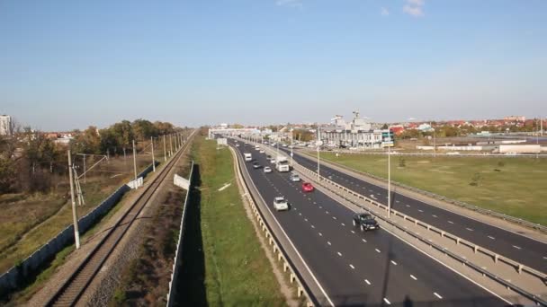 Krasnodar Rusia Noviembre 2018 Rostov Carretera Entrada Krasnodar — Vídeo de stock