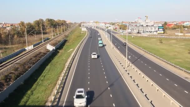 Krasnodar Rusia Noviembre 2018 Rostov Carretera Entrada Krasnodar — Vídeo de stock