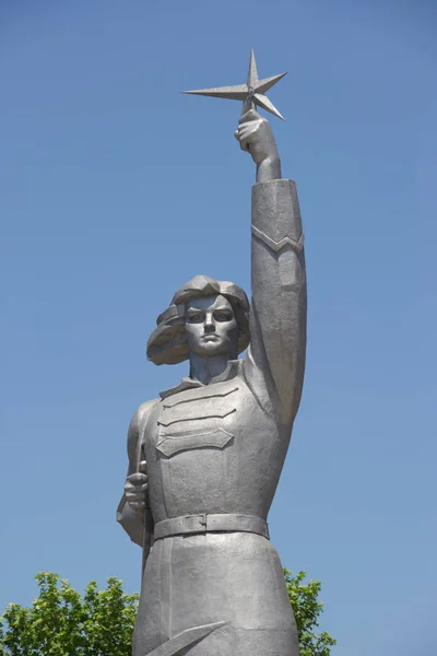 Krasnodar Rusland Mei 2018 Monument Aurora Meisje Soldaat Van Arbeiders — Stockfoto