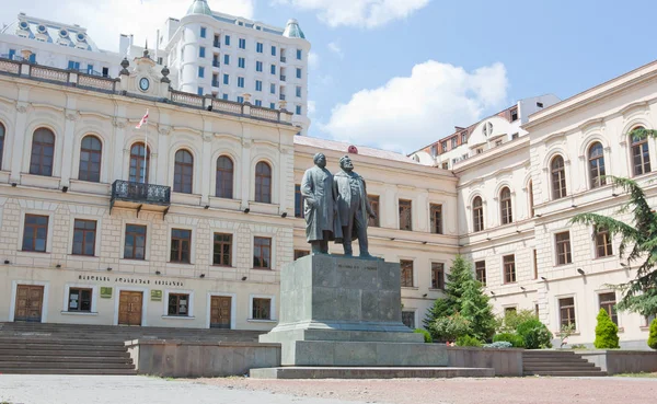 Tbilisi Georgia Agosto 2013 Monumento Akaki Tsereteli Ilia Chavchavadze Tbilisi — Foto Stock