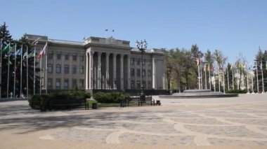 Krasnodar, Rusya - 19 Nisan 2018: Yasama meclisi Krasnodar bölgesi bina