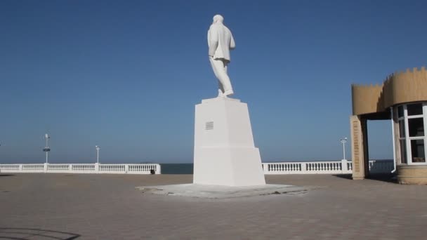 Primorsko Akhtarsk Russie Avril 2018 Monument Vladimir Lénine Sur Remblai — Video
