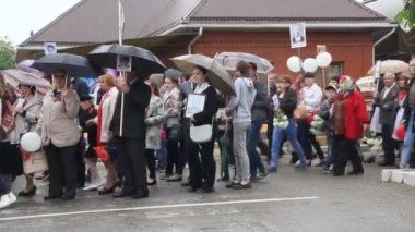 Primorsko-Akhtarsk, Rusya, 9 Mayıs 2018: Zafer günü kutlama Mayıs 9. Ölümsüz alayın zafer günü