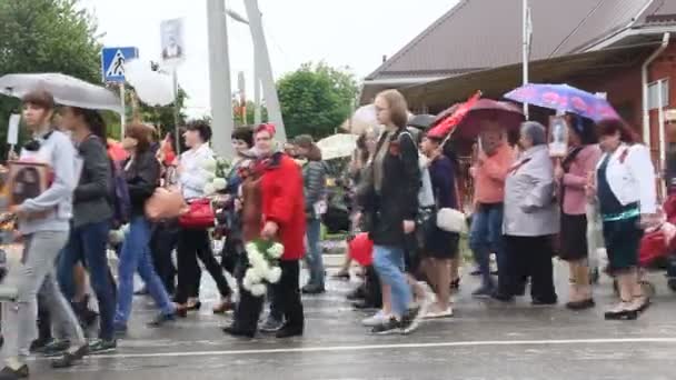 Primorsko Akhtarsk Rusia Mayo 2018 Celebración Del Día Victoria Mayo — Vídeo de stock