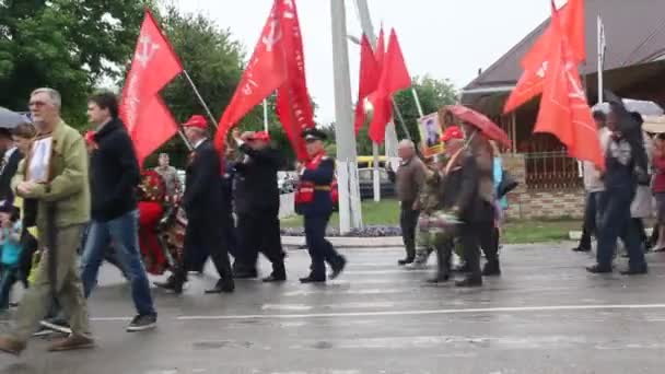 Primorsko Akhtarsk Russland Mai 2018 Feier Des Sieges Mai Unsterbliches — Stockvideo