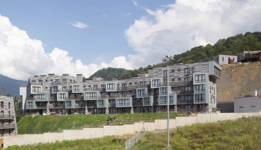 Rosa Khutor, Rusya Federasyonu - 12 Ağustos 2014: otel 