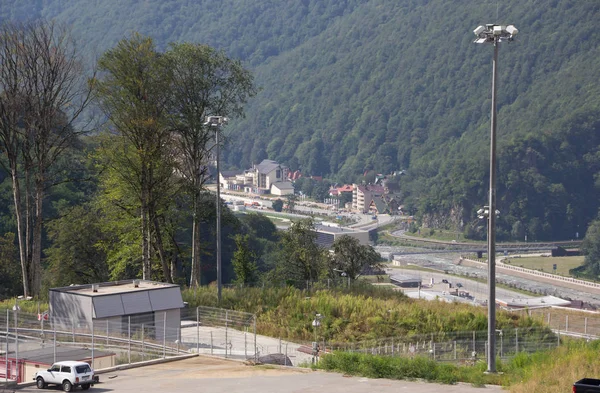 Rosa Khutor Rusia Agosto 2014 Vistas Estación Esquí Rosa Khutor — Foto de Stock