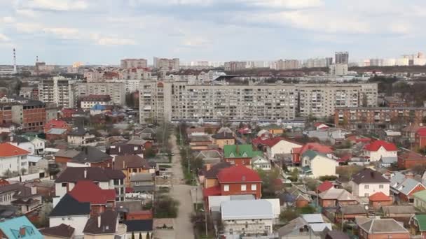Krasnodar Ryssland April 2016 Ovanifrån Den Största Staden Södra Ryssland — Stockvideo