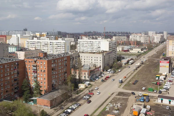 Krasnodar Rússia Março 2016 Vista Superior Cidade Krasnodar East Kruglikovskaya — Fotografia de Stock
