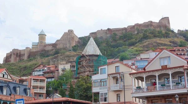 Тбилиси Грузия Августа 2013 Отели Старом Тбилиси Подножия Нарикальской Крепости — стоковое фото