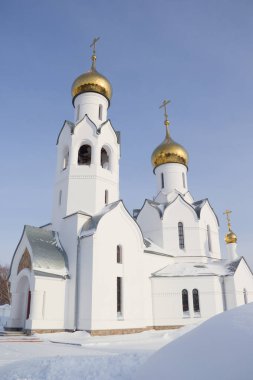 Novosibirsk Archistrategos Mikhail kilisede. Rusya