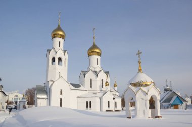 Novosibirsk Archistrategos Mikhail kilisede. Rusya