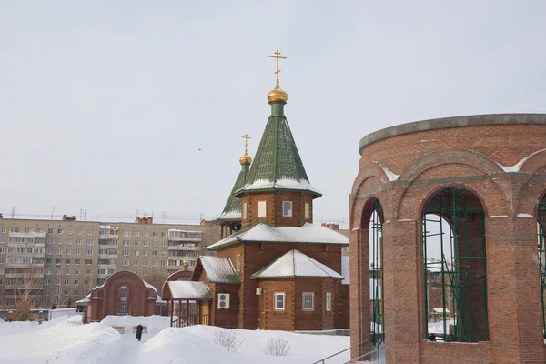 Temple Honneur Hypothèse Vierge Bénie Novossibirsk Russie — Photo