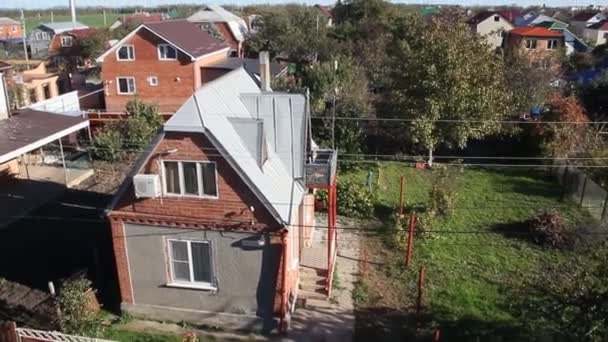 Primorsko Akhtarsk Rusko Října 2018 Pohled Shora Malého Domku Vesnice — Stock video