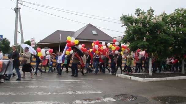 Primorsko Akhtarsk Russia May 2018 Celebration Victory Day May Immortal — Stock Video