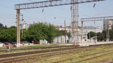 Krasnodar şehri yakınlarında demiryolu kavşağı, Rusya