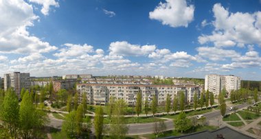 Yaz aylarında şehrin panoramik fotoğraf