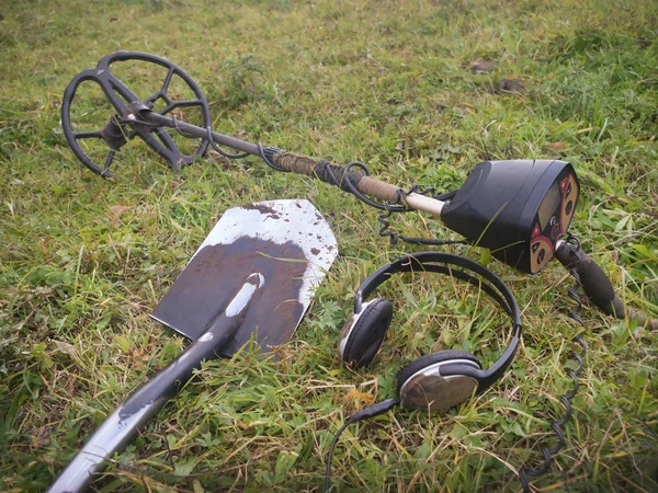 Search Metal Detector Outdoor Activity — Stock Photo, Image