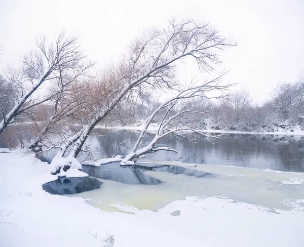冬季 riwer — 图库照片
