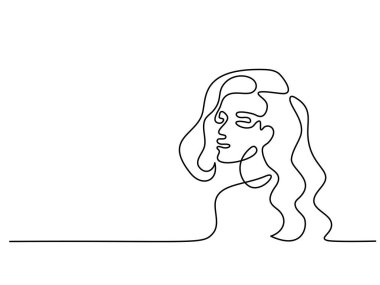 Soyut bir kadın logo portresi