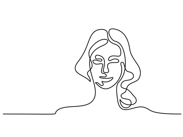 Retrato abstracto del logotipo de una mujer — Vector de stock