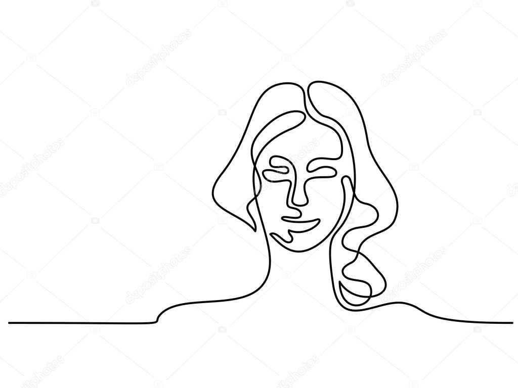 Abstract portrait of a woman logo