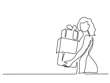 Güzel bir kadınla kutusu Hediyelik