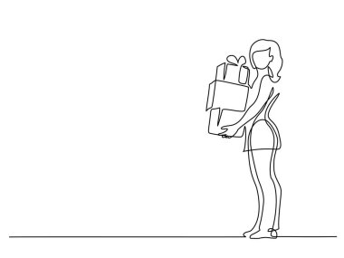 Güzel bir kadınla kutusu Hediyelik