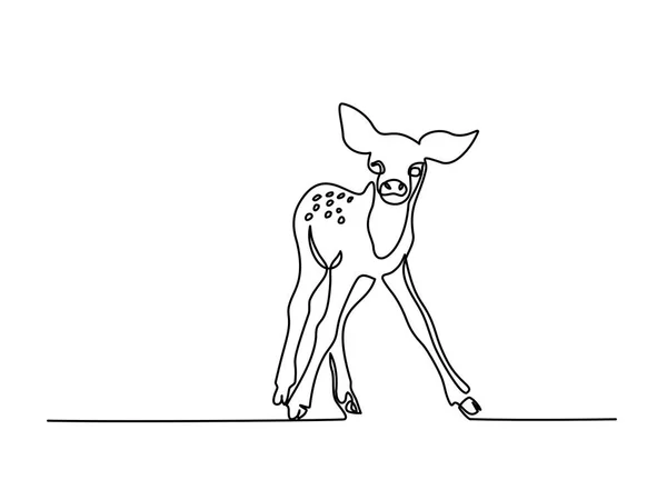 Baby cub śmieszne jelenia — Wektor stockowy