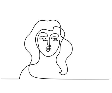 Vector continuous line. clipart