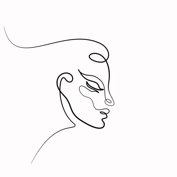 Abstrakt kvinna ansikte — Stock vektor
