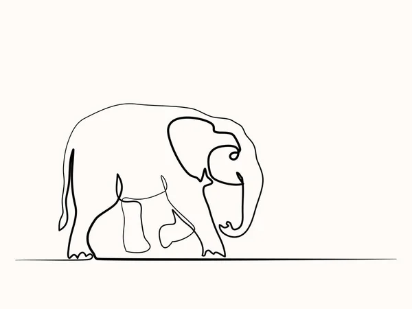 Bebé elefante caminando símbolo — Archivo Imágenes Vectoriales