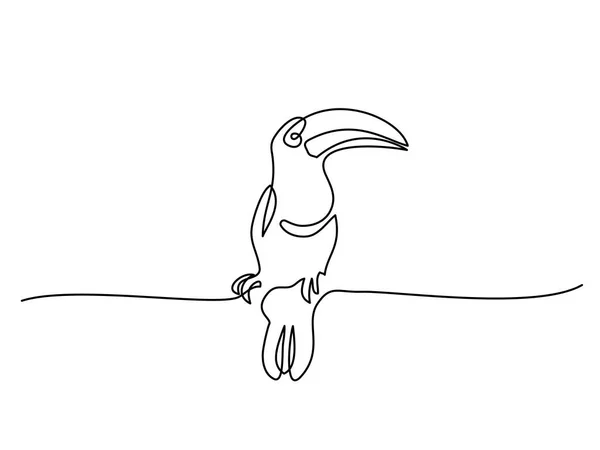 Símbolo de pájaro Tukan — Vector de stock