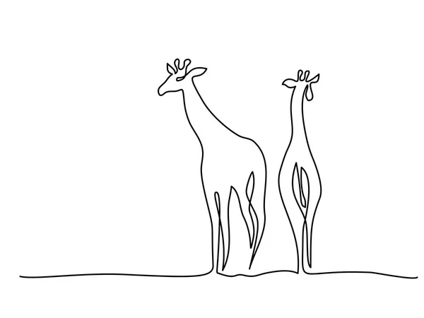 Chodící symbol žirafa — Stockový vektor