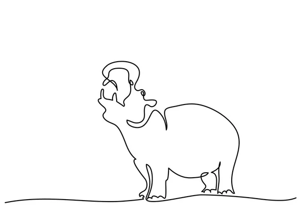 Hippo sylwetka symbol — Wektor stockowy
