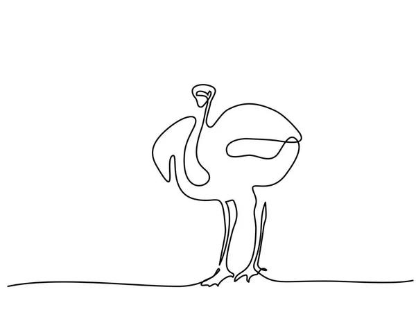 Ostrich walking symbol — Stock Vector