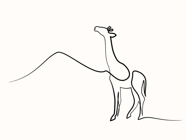 Girafe symbole de marche — Image vectorielle