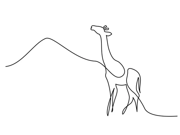 长颈鹿步行标志 — 图库矢量图片
