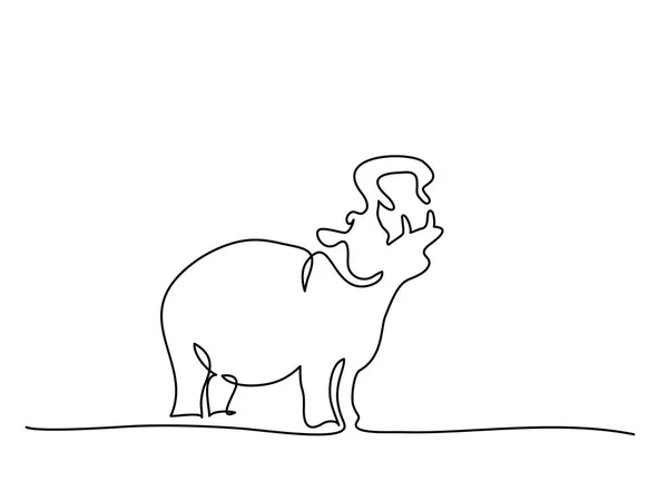 Symbole de silhouette hippopotame — Image vectorielle