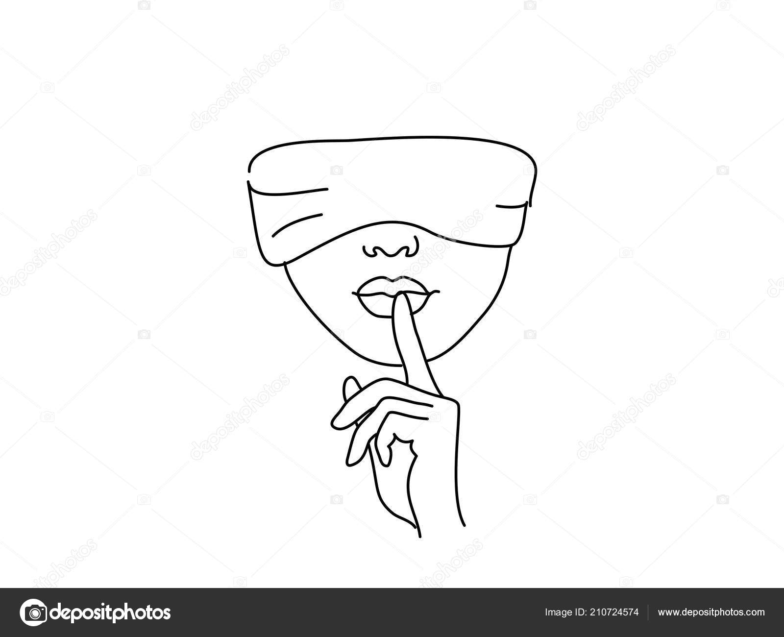 Blindfolded man sketch Royalty Free Vector Image