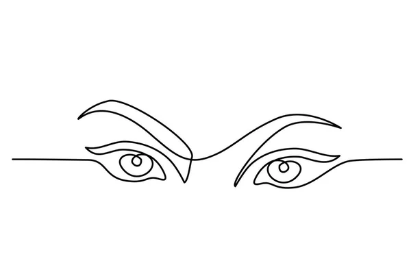 Retrato abstracto primer plano de ojos de mujer bonita — Vector de stock