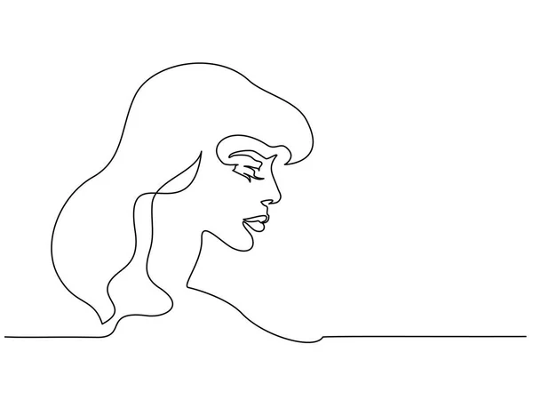 Retrato abstracto primer plano de una mujer joven y bonita — Vector de stock