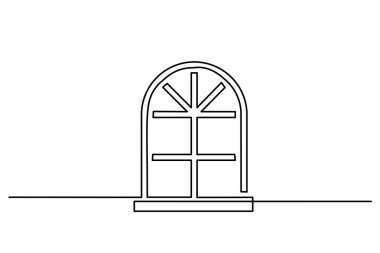 Büyük pencere simgesi beyaz zemin üzerine