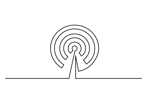 Icône d'antenne Wi-Fi sur fond blanc — Image vectorielle