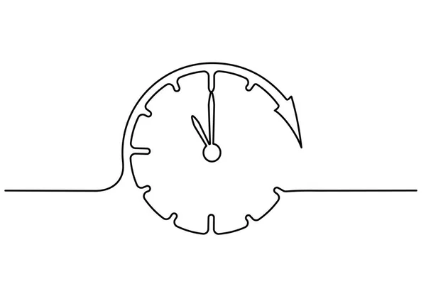 Reloj con el icono de flechas sobre fondo blanco — Archivo Imágenes Vectoriales