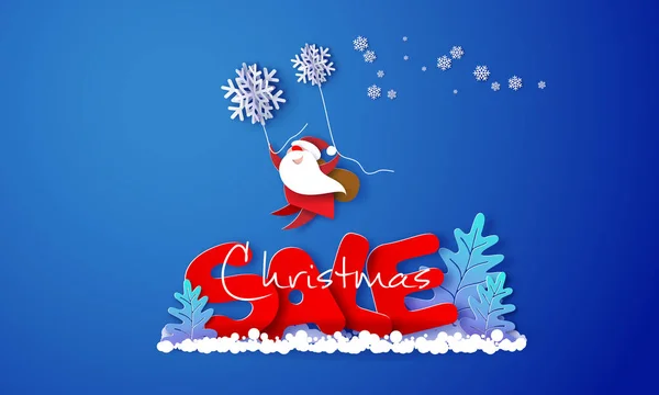 Karácsonyi reklám design kártya a Mikulás — Stock Vector