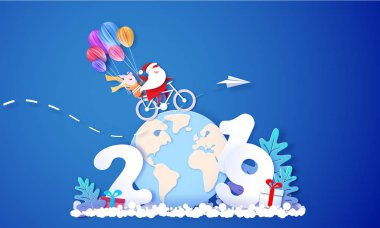 2019 yeni yıl satış tasarım kartı Noel Baba ile