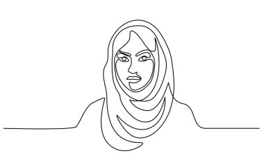 Soyut portre portre genç ve güzel kadın