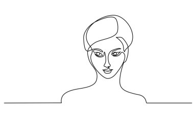 Abstract portrait closeup of pretty young woman vector Abstract portrait closeup of pretty young woman vector